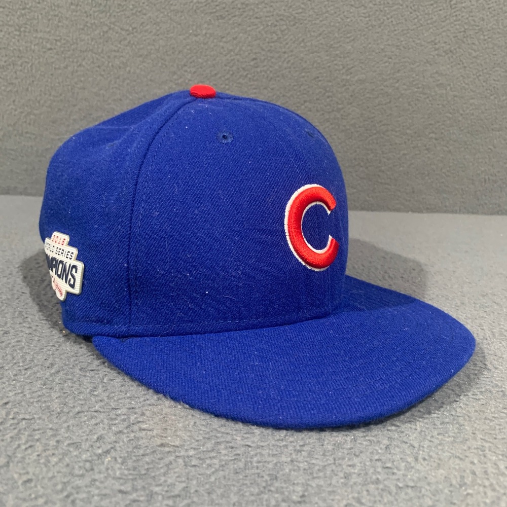 New Era Chicago Cubs Hat Mens Size 8 2016 World Series Champions 59FIFTY Fitted